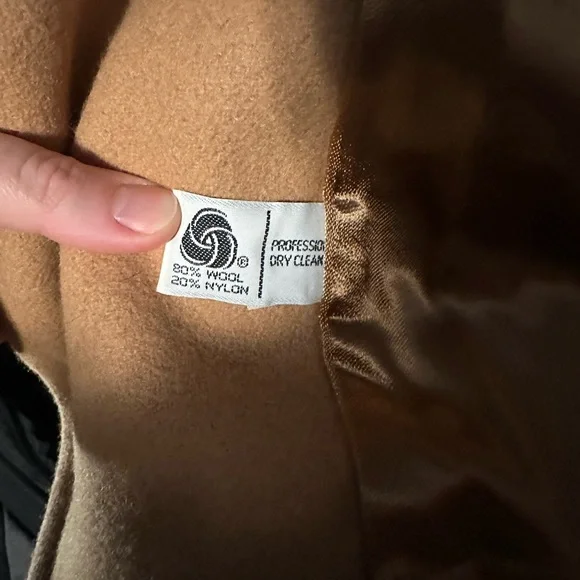 Men's Tan Double-Breasted Coat